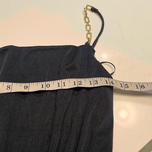 NWT Jason Wu Black Chain Strap Satin Jumpsuit XS - Picture 9 of 11